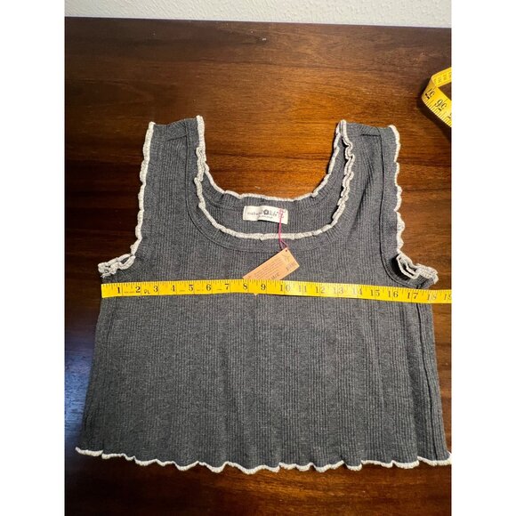 NWT Natural Life Nature Granola Whimsigoth Indie Tank Waffle Lettuce Hem Large - Picture 7 of 9